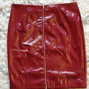 Faux Leather Mini Skirt